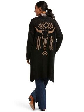 Ariat Hoedown Cow Skull Cardigan